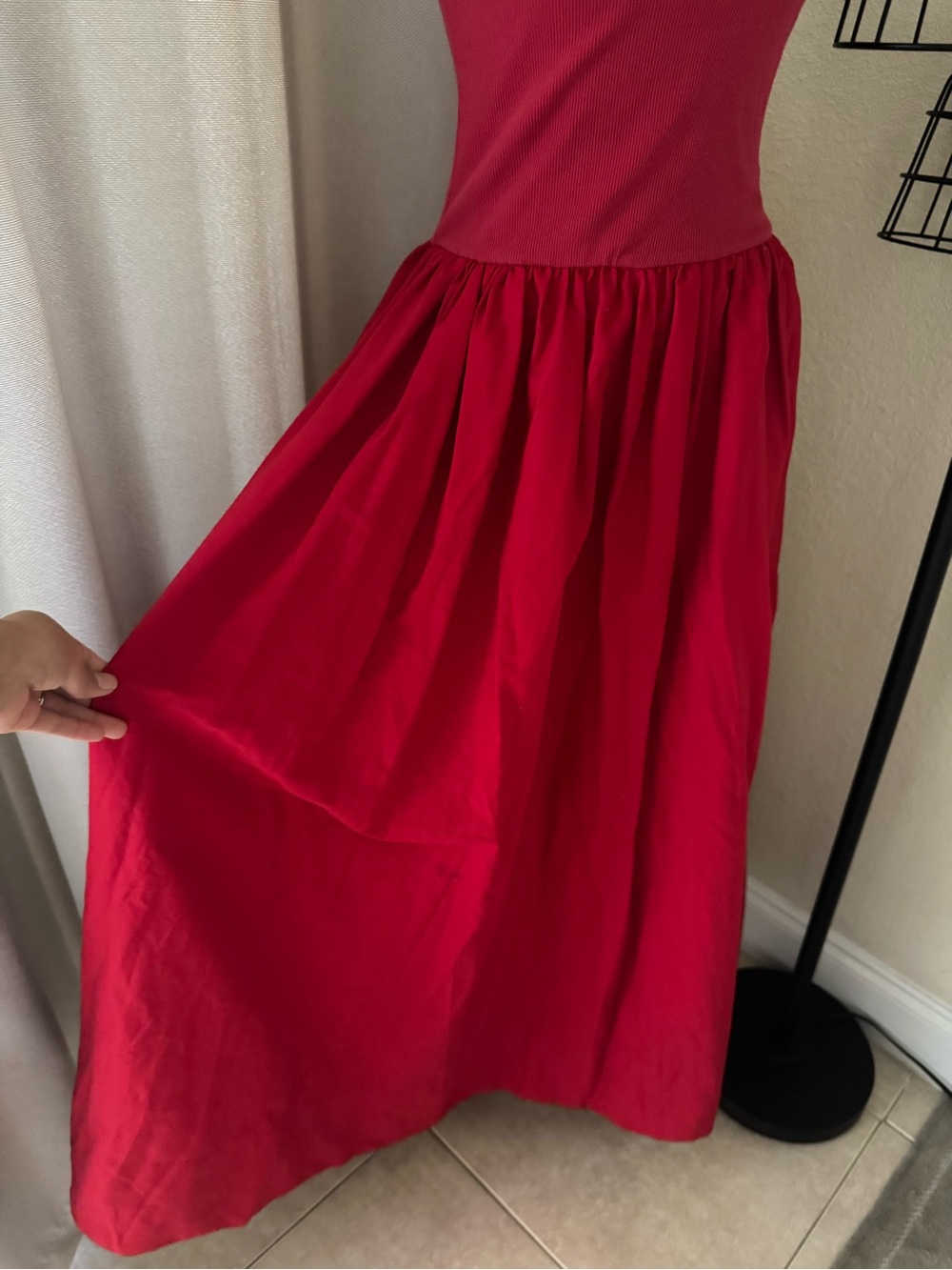 Reformation Sai Maxi Dress Red Mock Neck Sleeveless Small - Picture 5 of 10